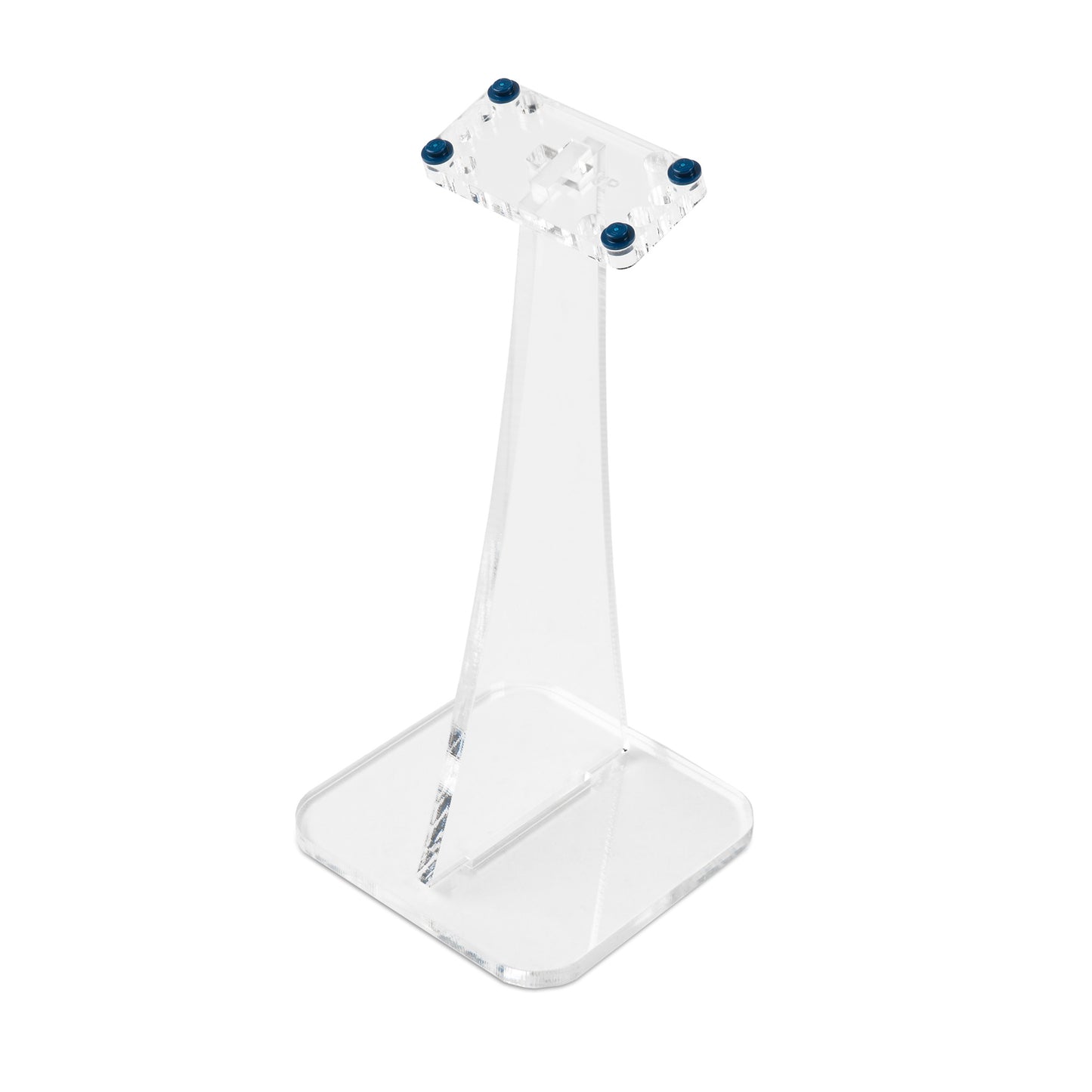 Angled 8 inch LEGO display stand with 4x8 top horizontally.