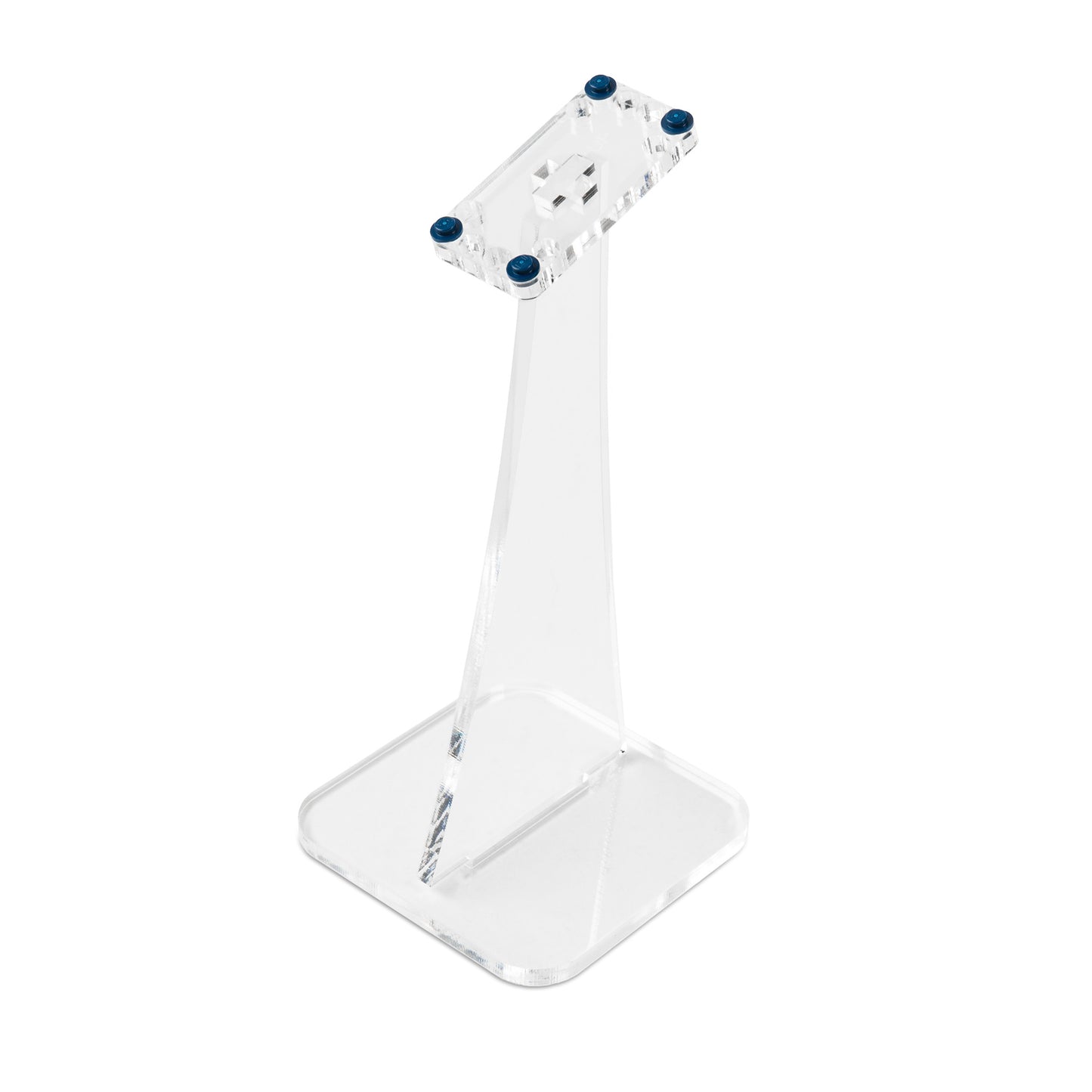 Angled 8 inch LEGO display stand with 4x8 top vertically.