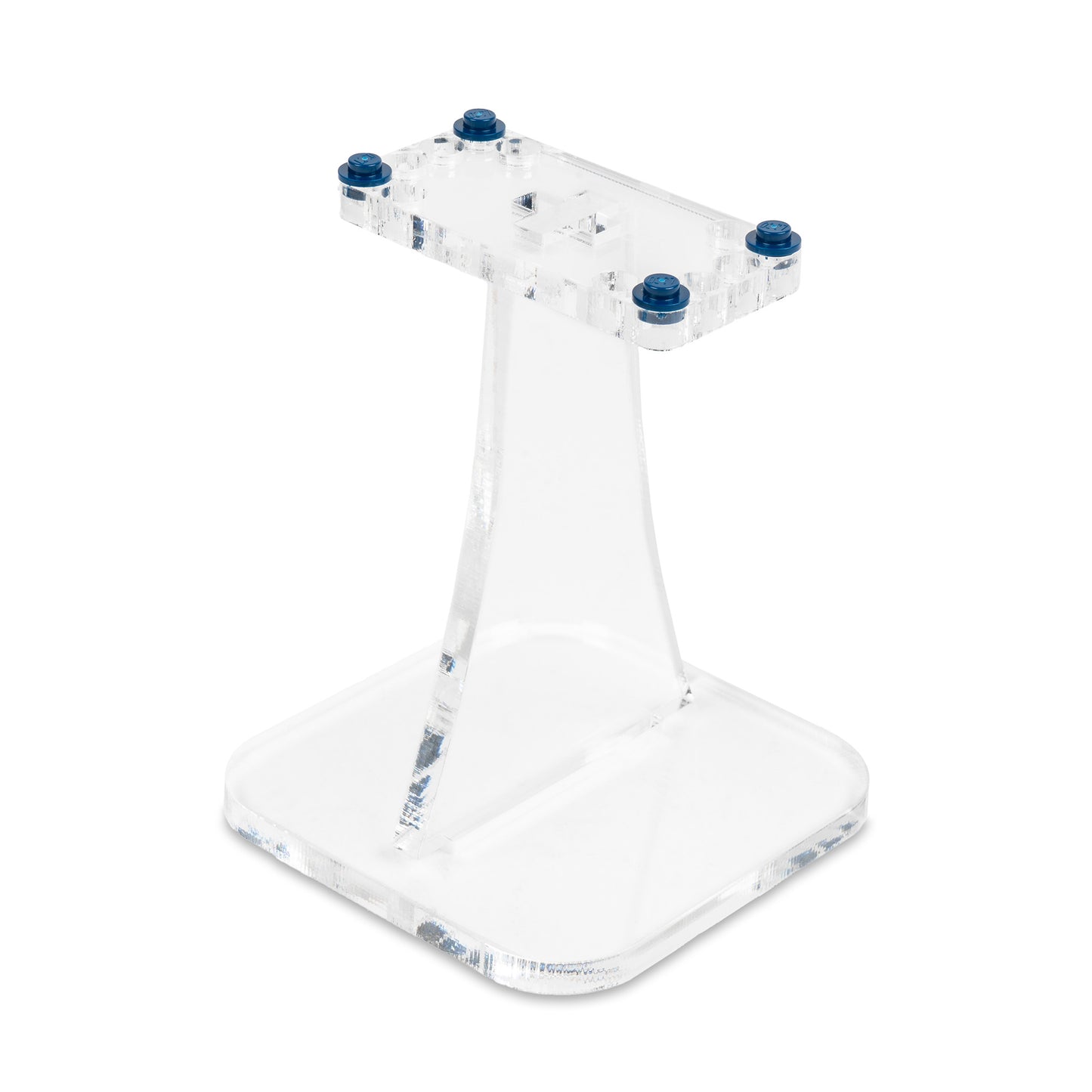 Flat 4 inch LEGO display stand with 4x8 top horizontally.