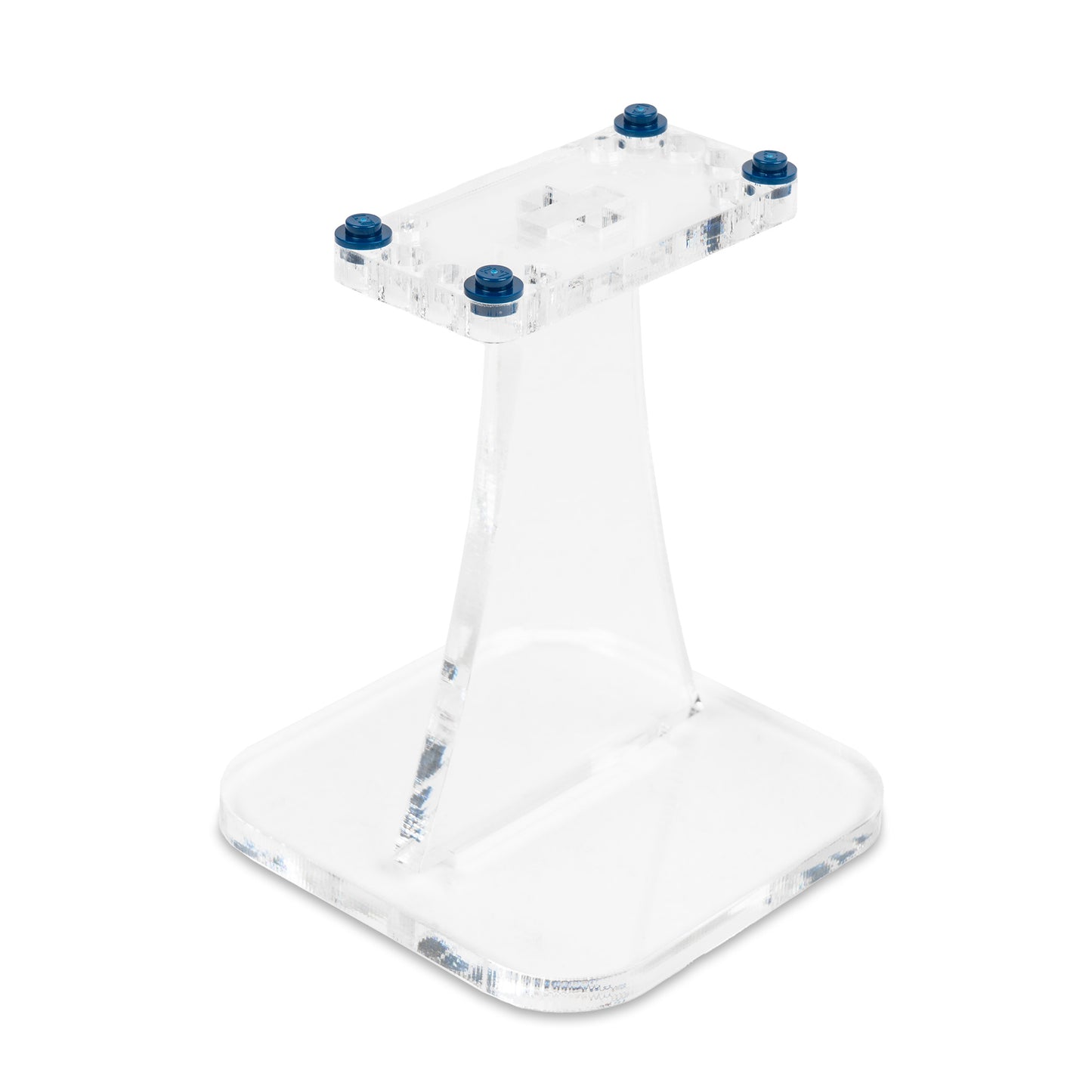Flat 4 inch LEGO display stand with 4x8 top vertically.