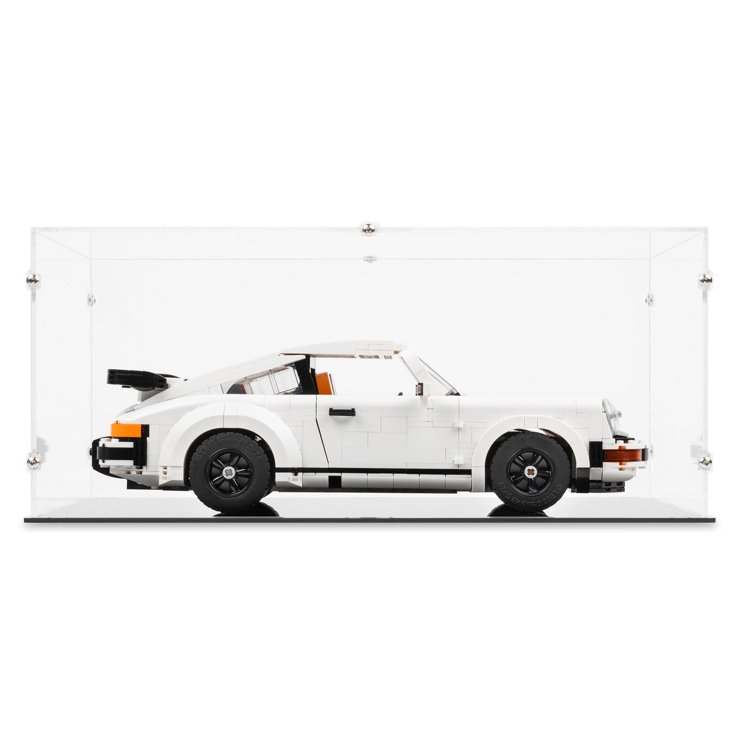 Front view of LEGO 10295 Porsche 911 Display Case.