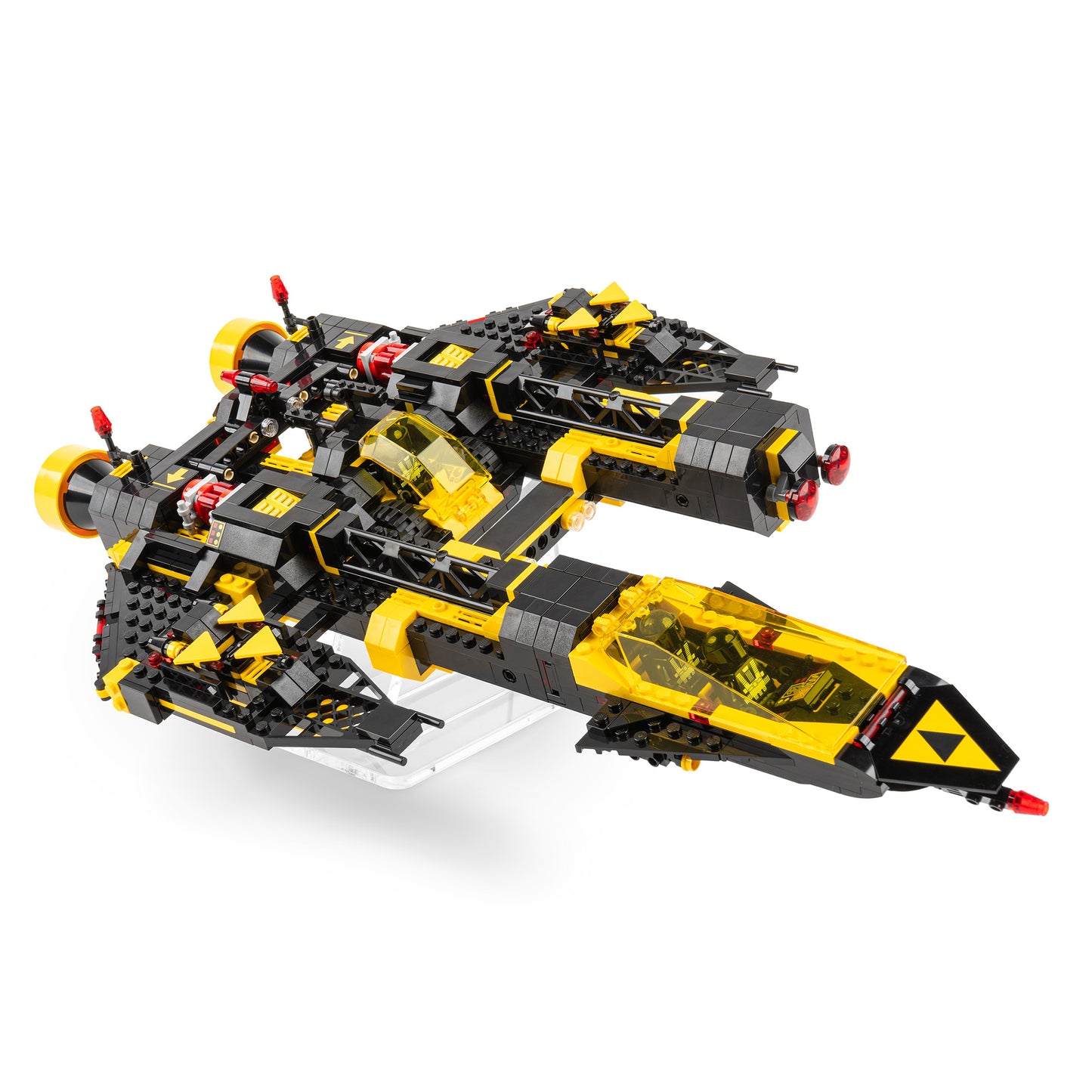 Alternate angled view of LEGO 10355 Blacktron Renegade Display Stand.