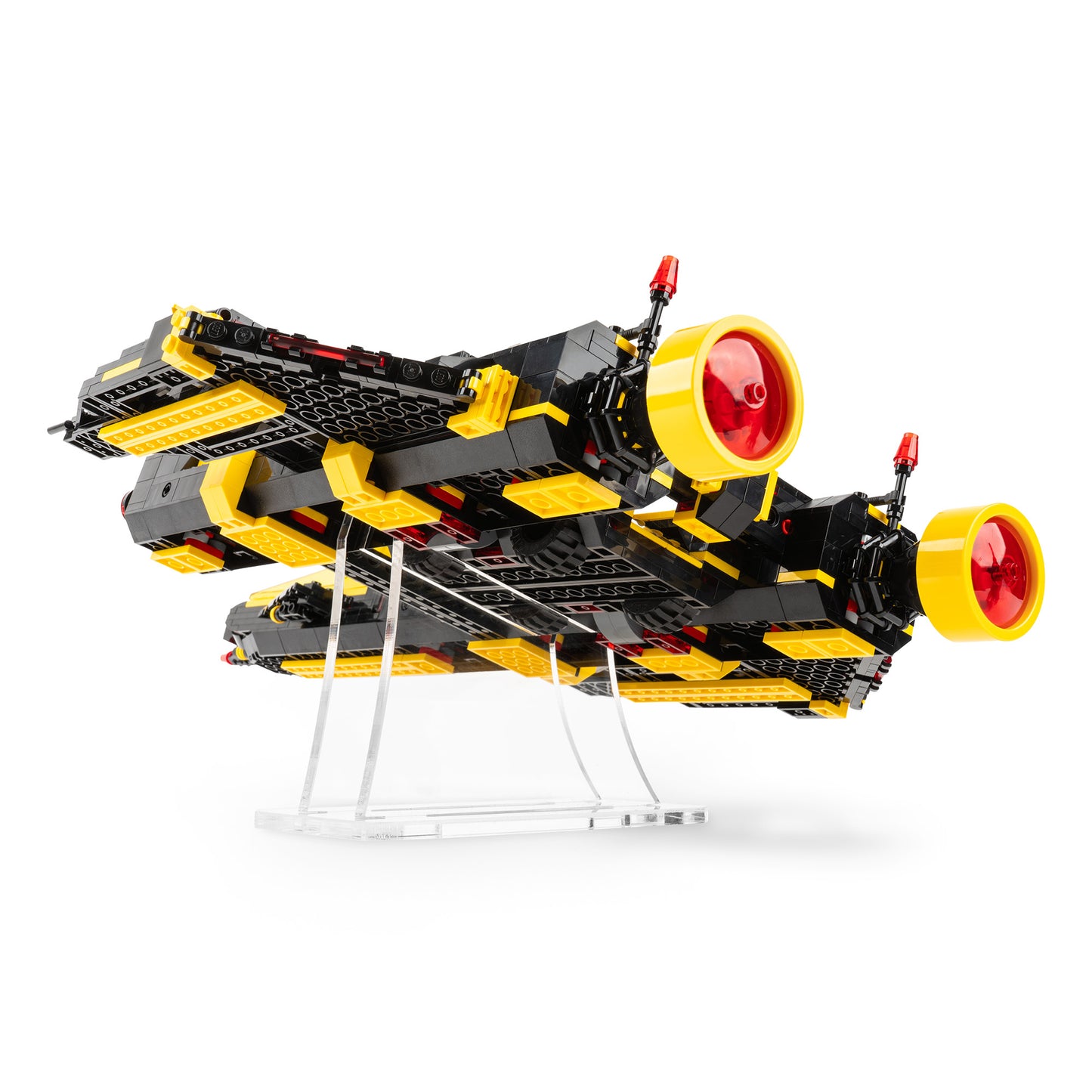 Underside view of LEGO 10355 Blacktron Renegade Display Stand.