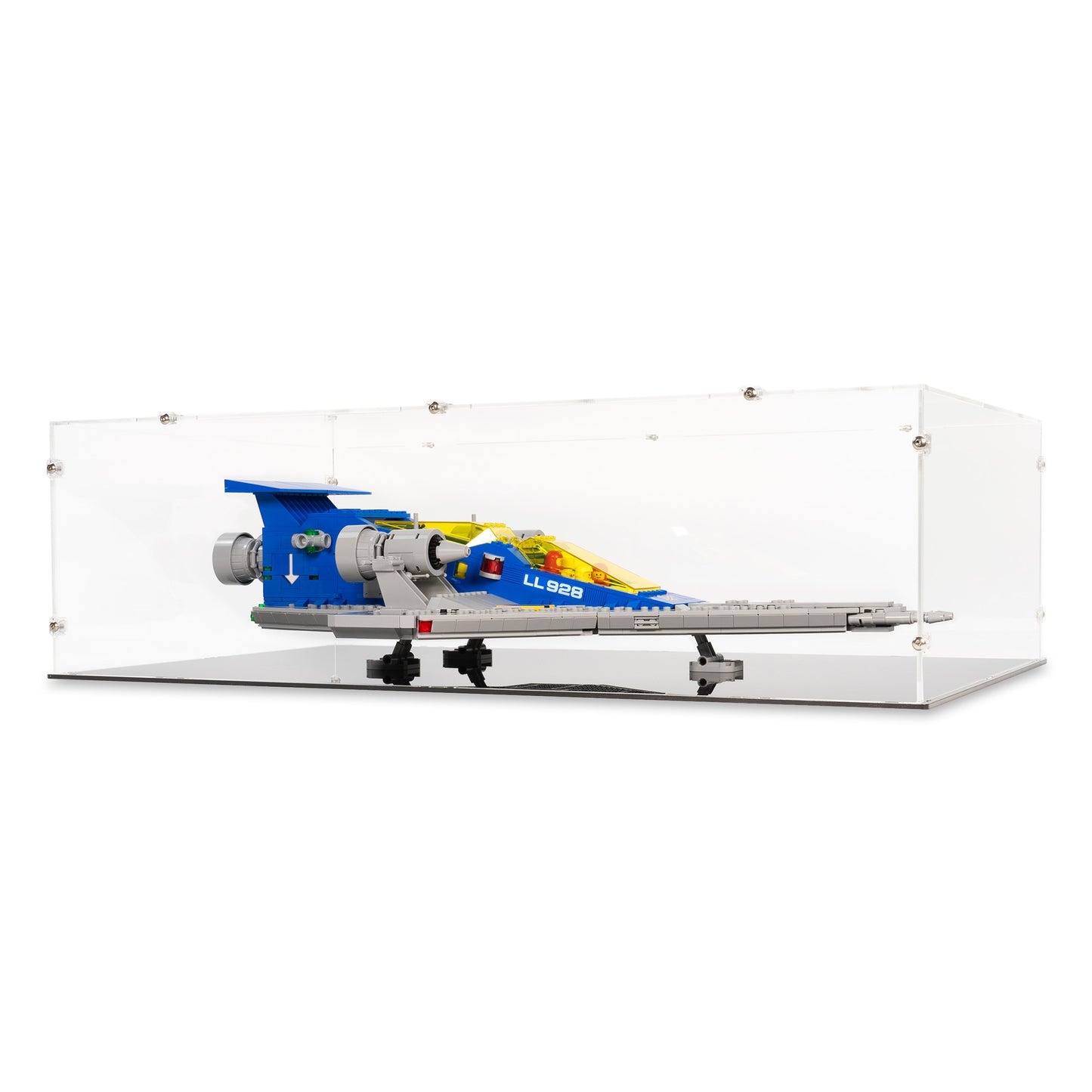 Angled view of LEGO 10497 Galaxy Explorer Display Case.