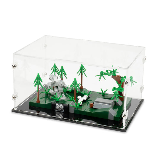 Angled top view of LEGO 40362 Battle of Endor Display Case.
