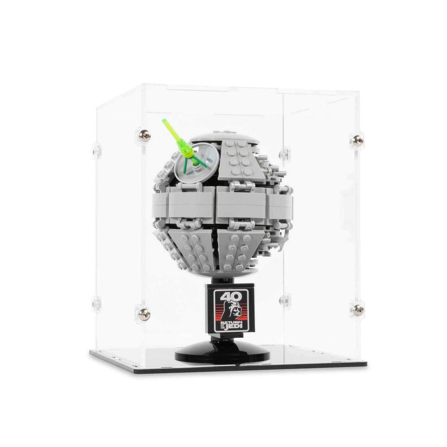 Angled view of LEGO 40591 Death Star II Display Case.
