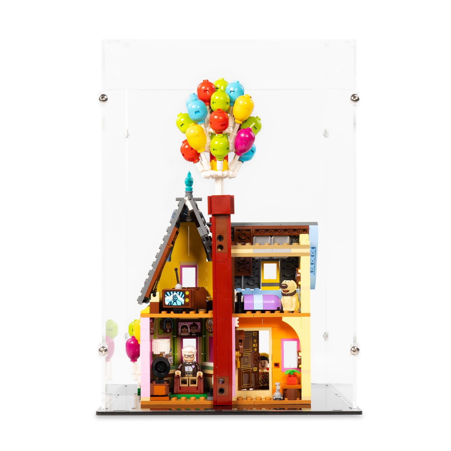 Back view of LEGO 43217 Up House Display Case.