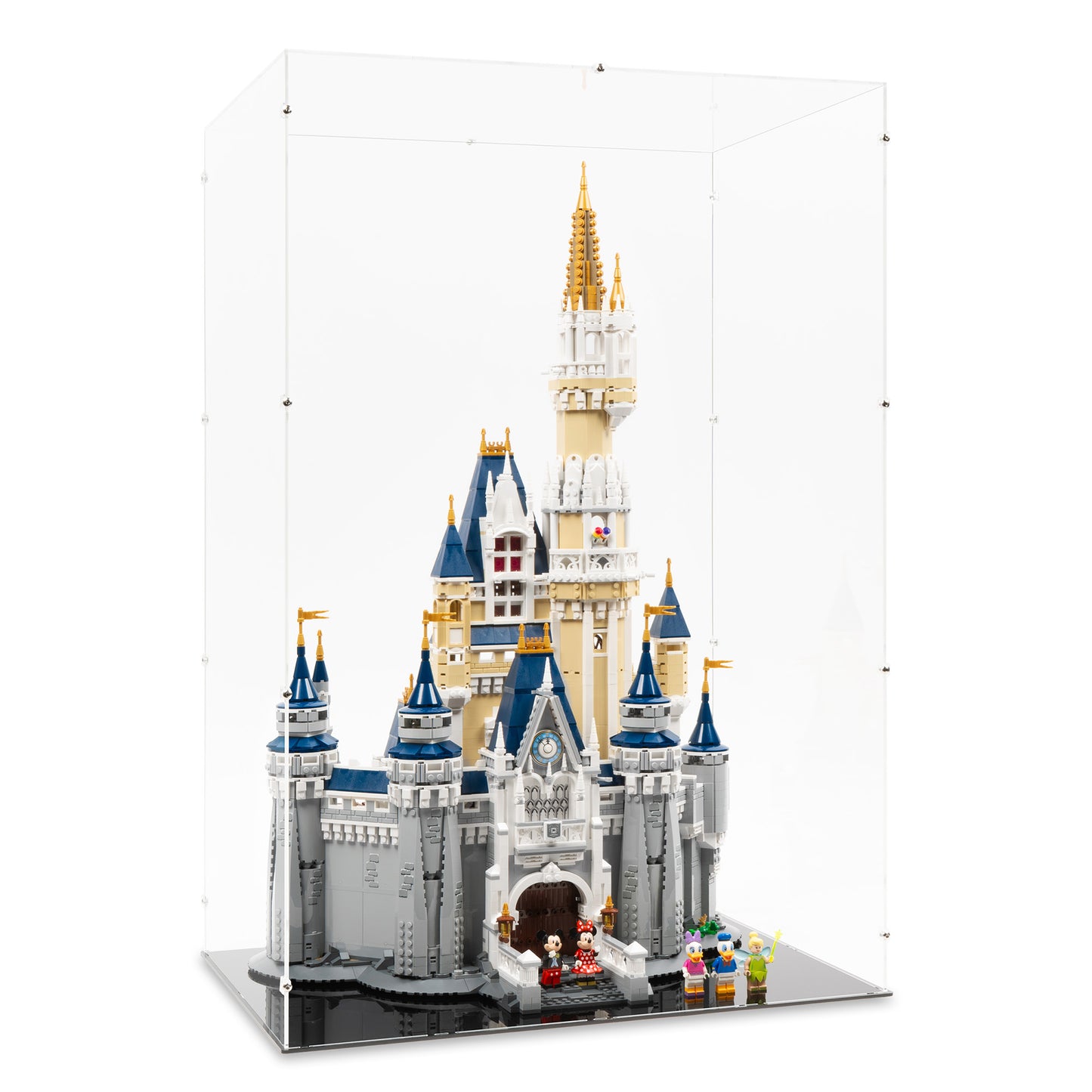 Angled view of LEGO 71040 Disney Castle Display Case.