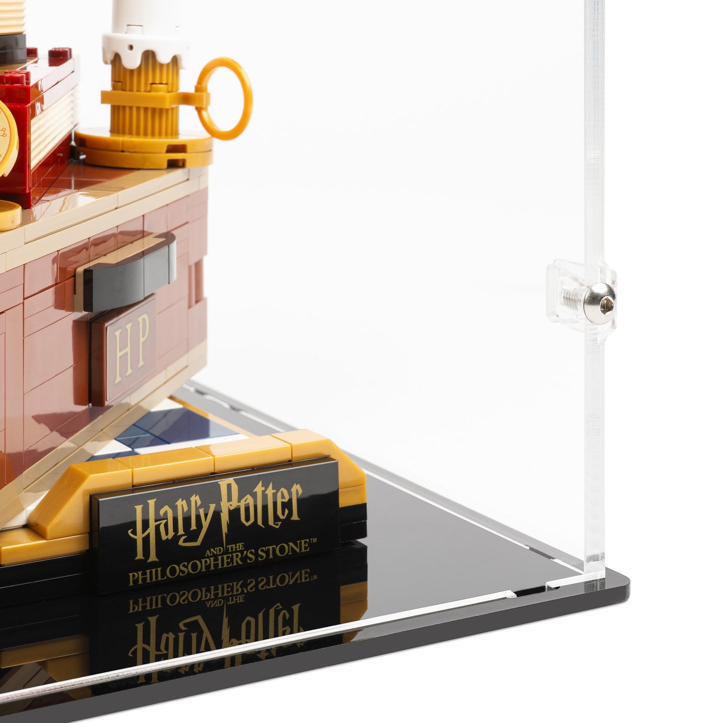 Plaque detail view of LEGO 76466 Sorcerer's Stone – Collectors' Edition Display Case.