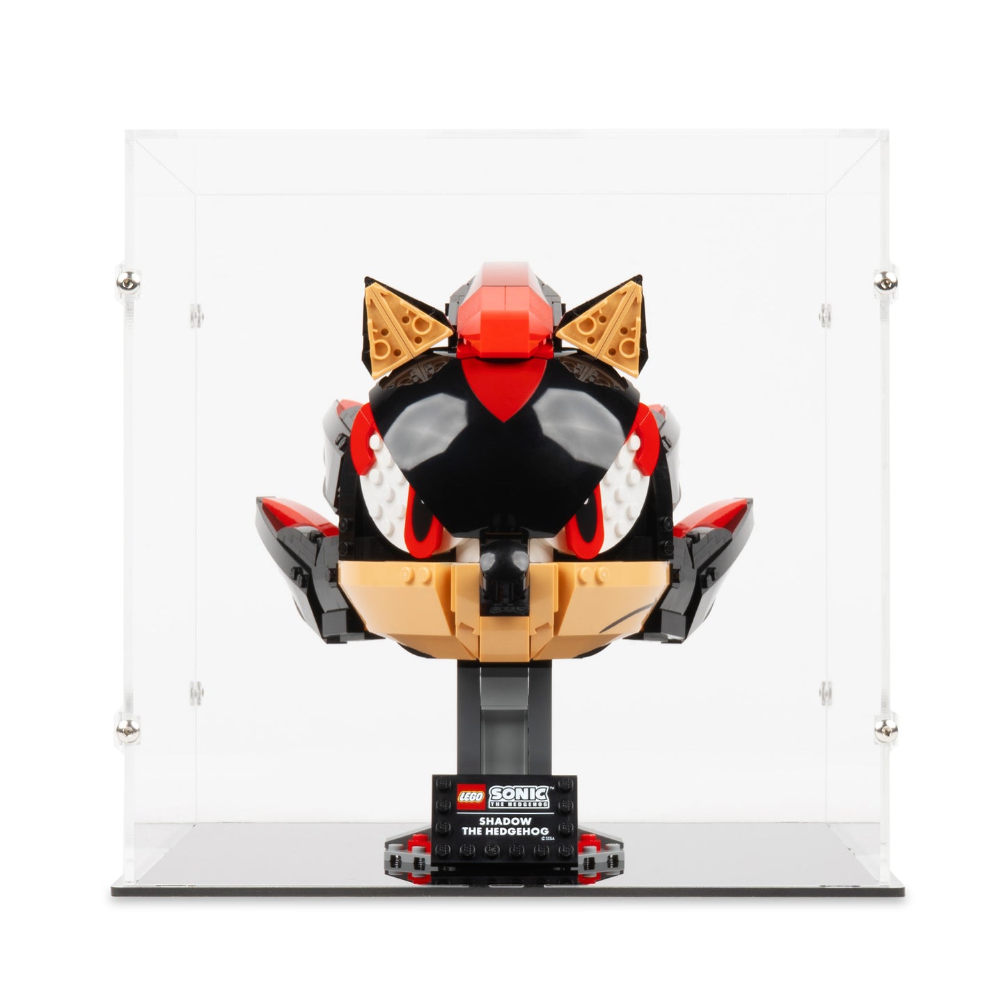 Front view of LEGO 77000 Shadow the Hedgehog Display Case.