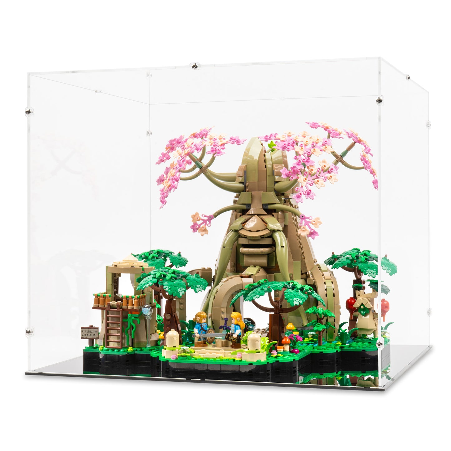 Angled view of LEGO 77092 Great Deku Tree Display Case.