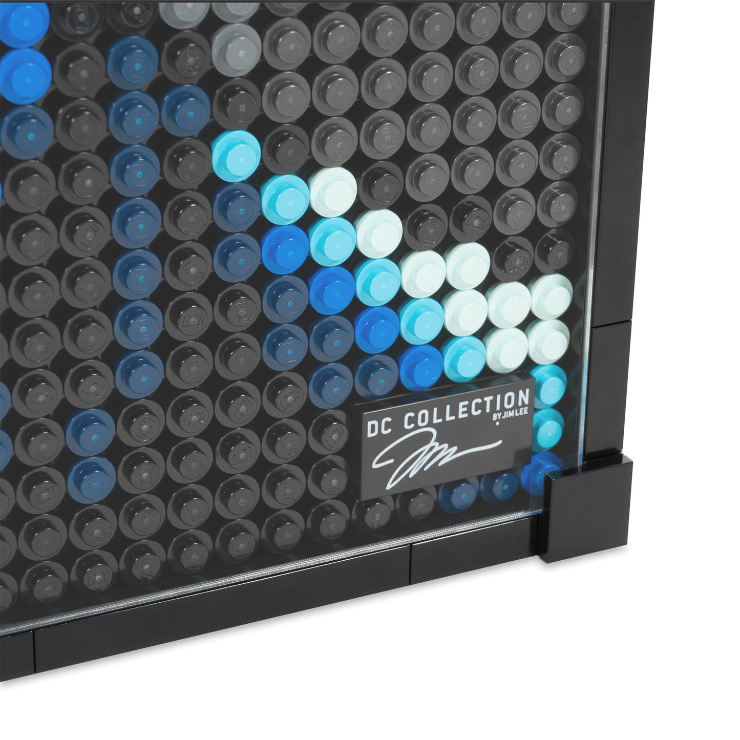 Corner view of Single LEGO Art Acrylic Cover.