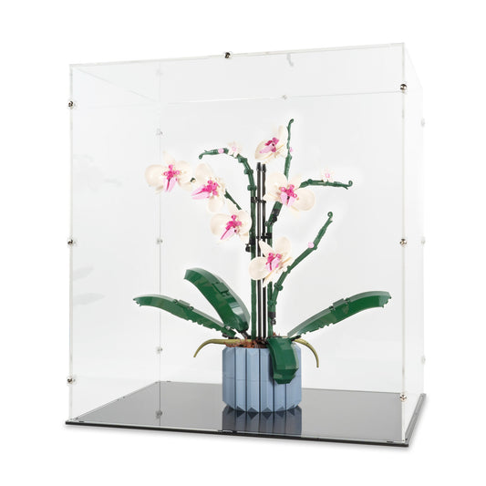 Angled view of LEGO 10311 Orchid Display Case.