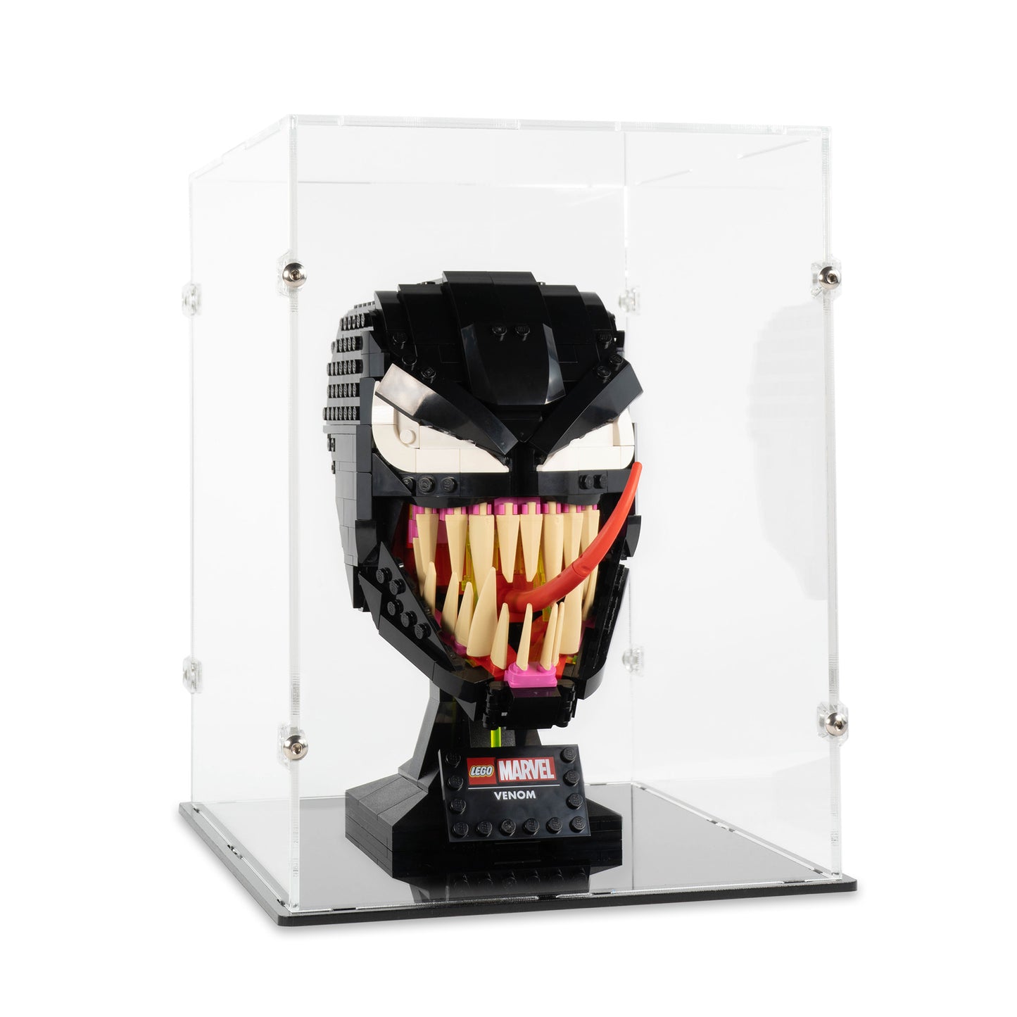 Angled view of LEGO 76187 Venom Display Case.