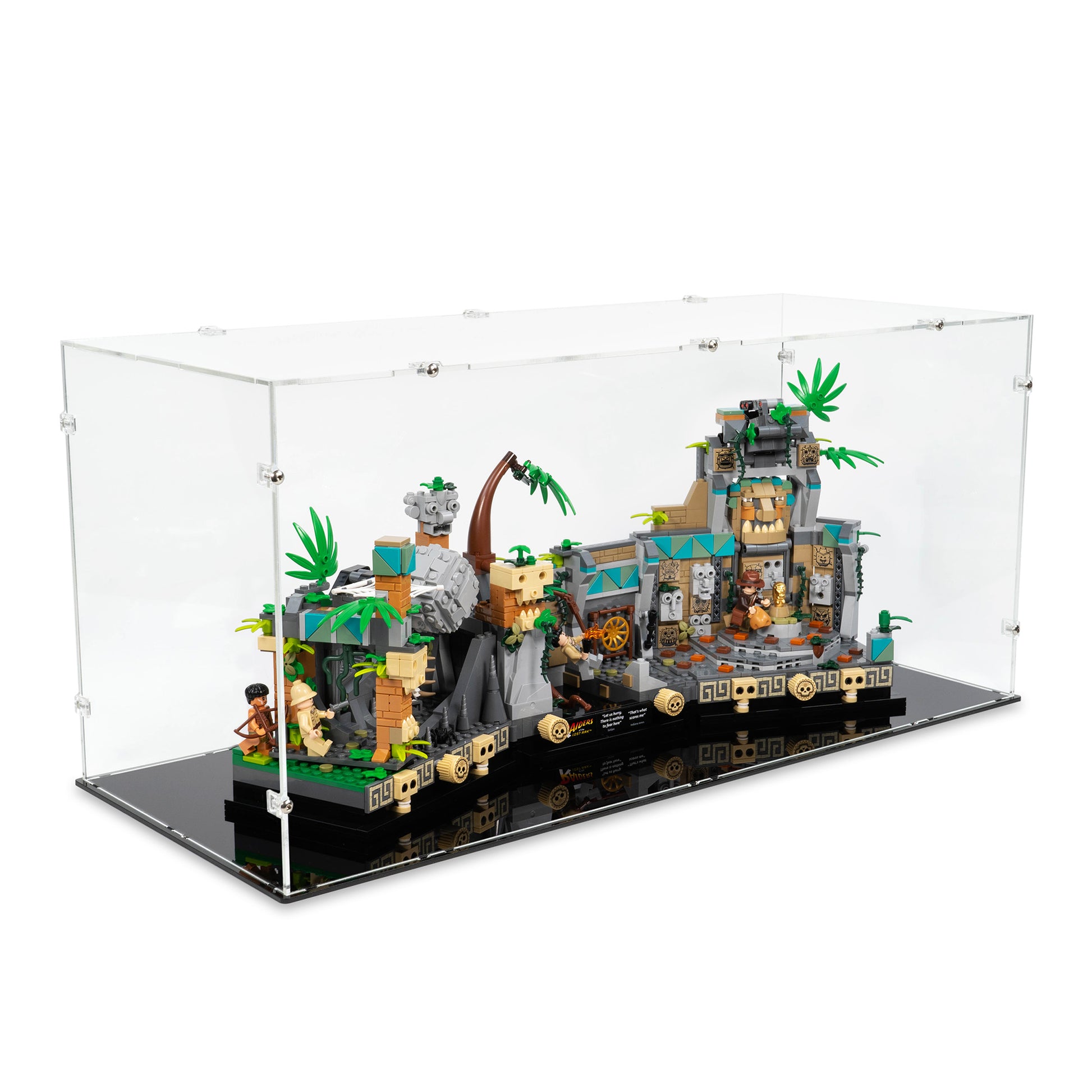 Angled top view of LEGO 77015 Temple of the Golden Idol Display Case.