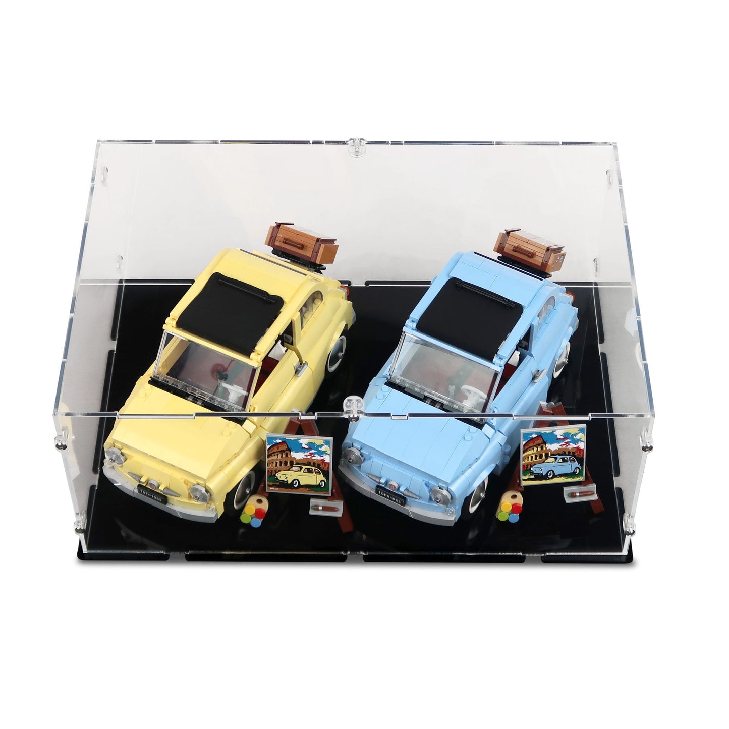 The Double Fiat Car Collection Display Case