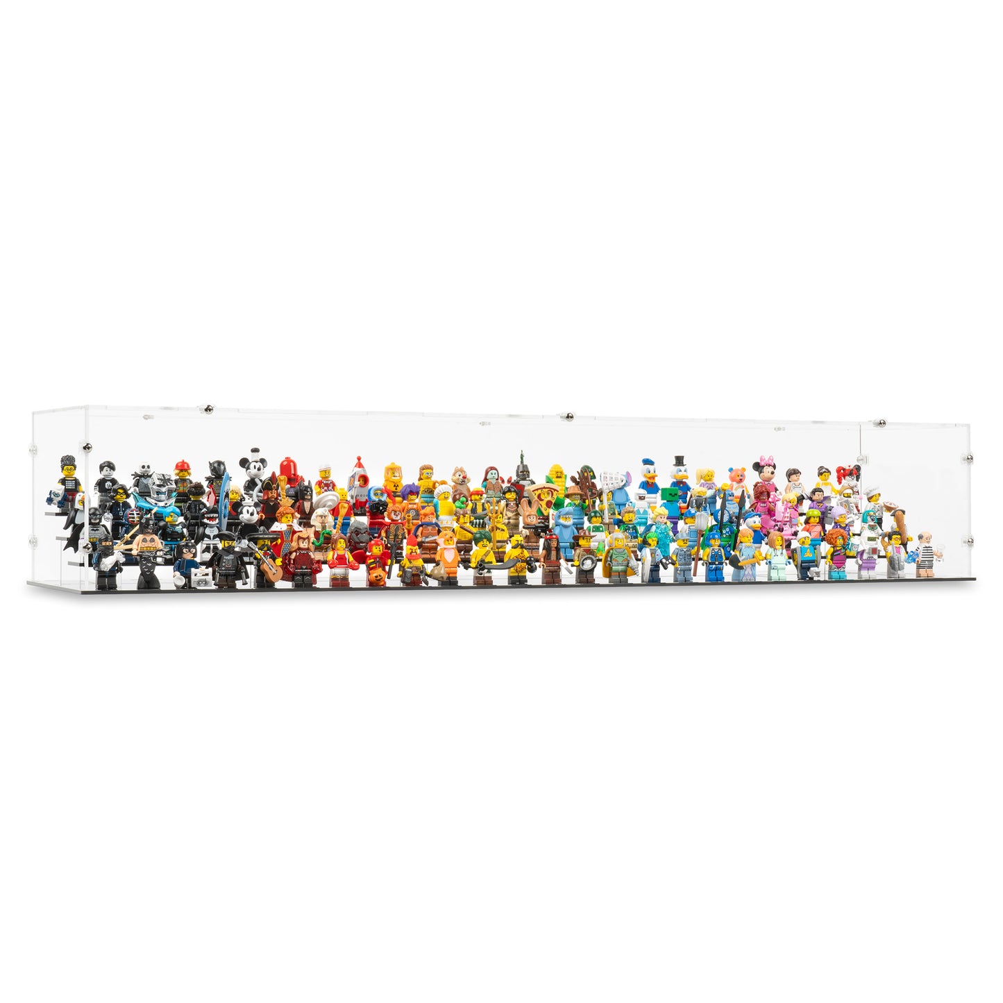 Angled view of 100 LEGO Minifigures Display Case.