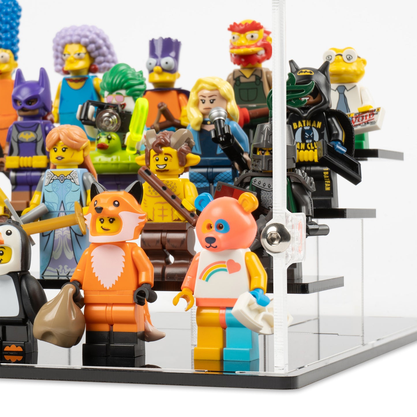 Fitting detail view of 20 LEGO Minifigures Display Case.