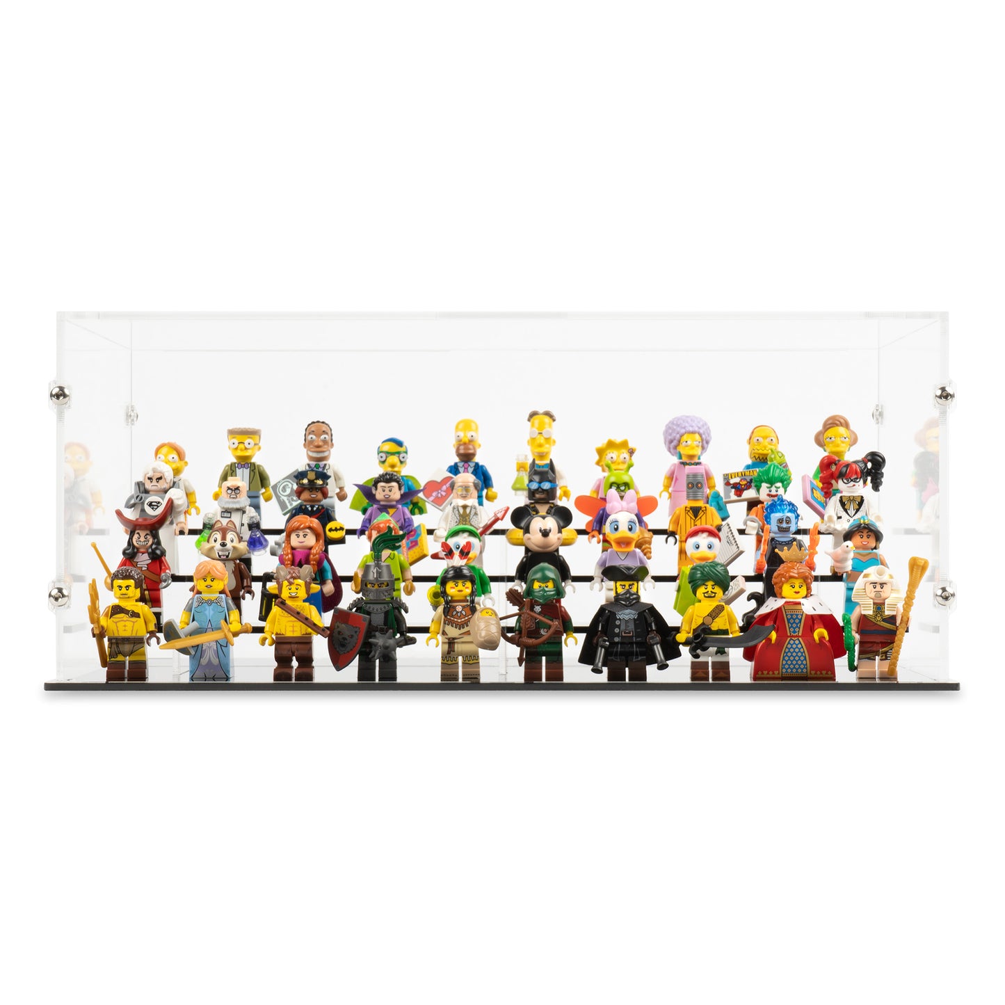 Front view of 40 LEGO Minifigures Display Case.