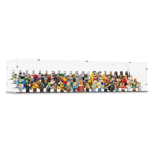 Angled view of 80 LEGO Minifigures Display Case.