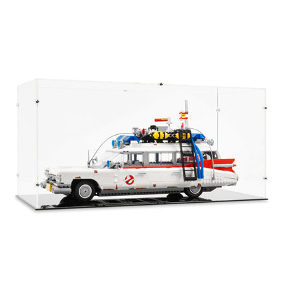 Angled view of LEGO 10274 Ghostbusters ECTO-1 Display Case.