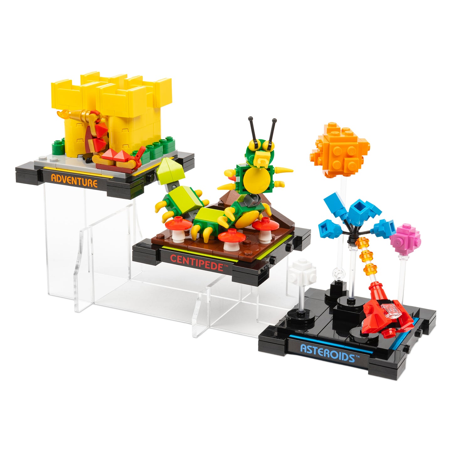 Stand detail view of LEGO 10306 Atari 2600 Display Case.