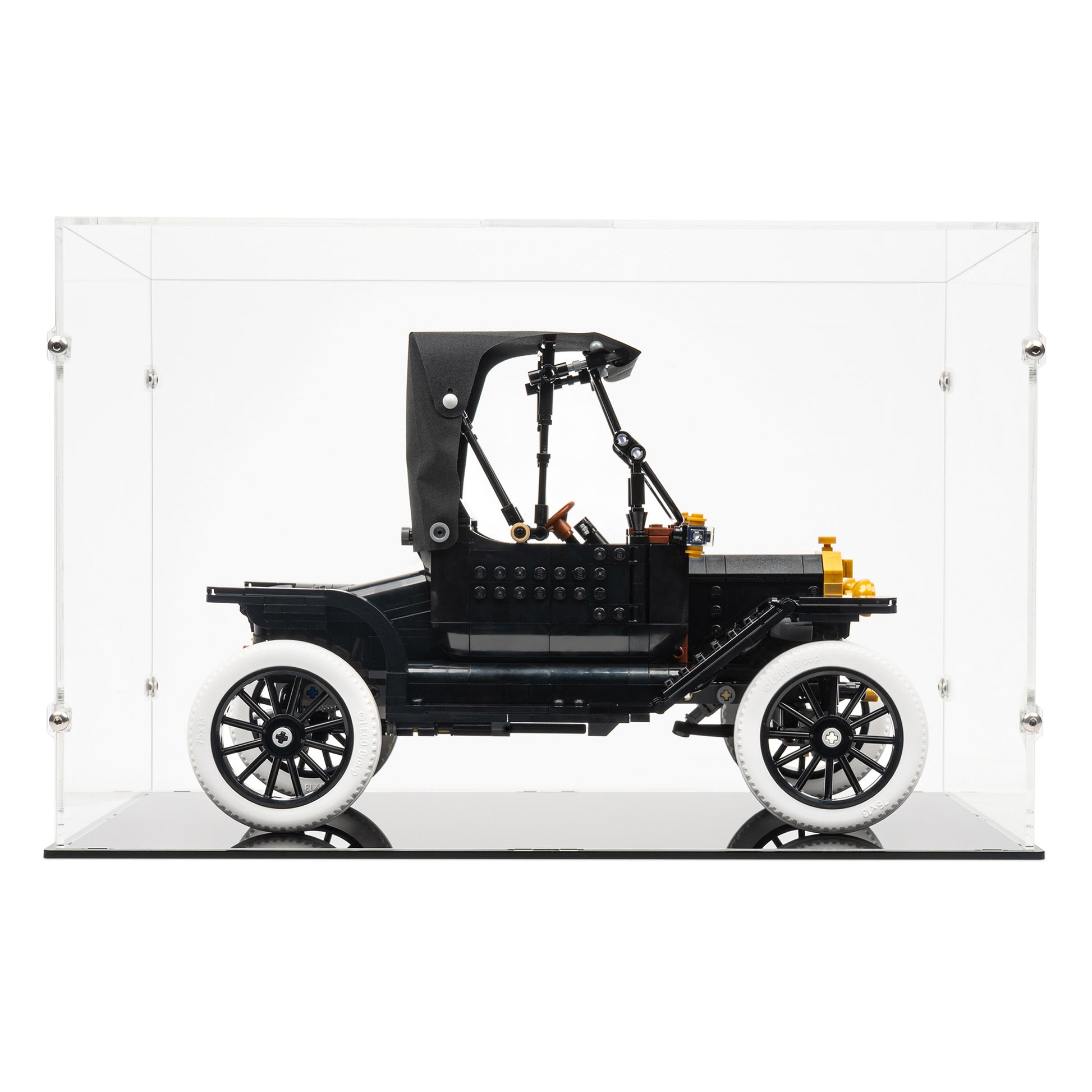 Front view of LEGO 11376 Ford Model T Display Case.
