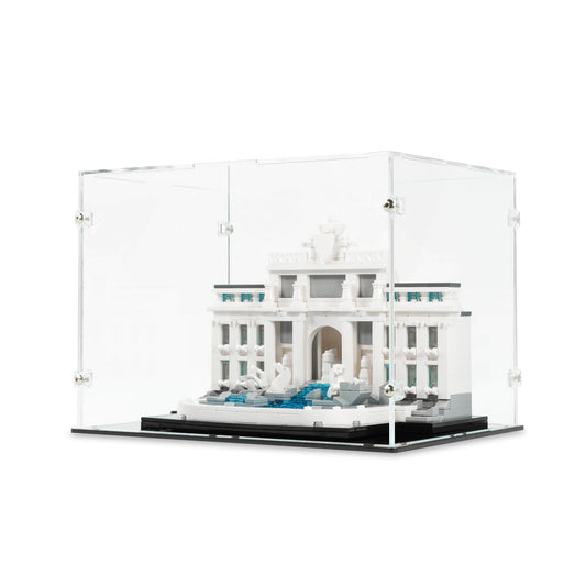 Angled view of LEGO 21020 Trevi Fountain Display Case.