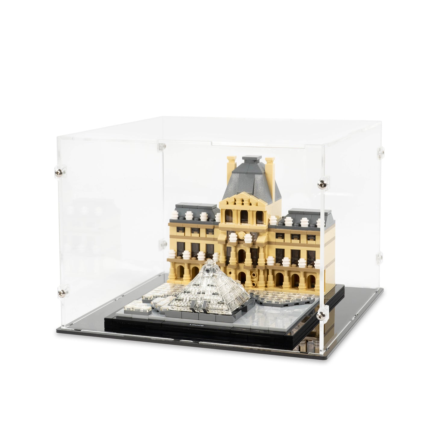 Angled top view of LEGO 21024 Louvre Display Case.