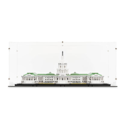 Front view of LEGO 21030 United States Capitol Building Display Case.