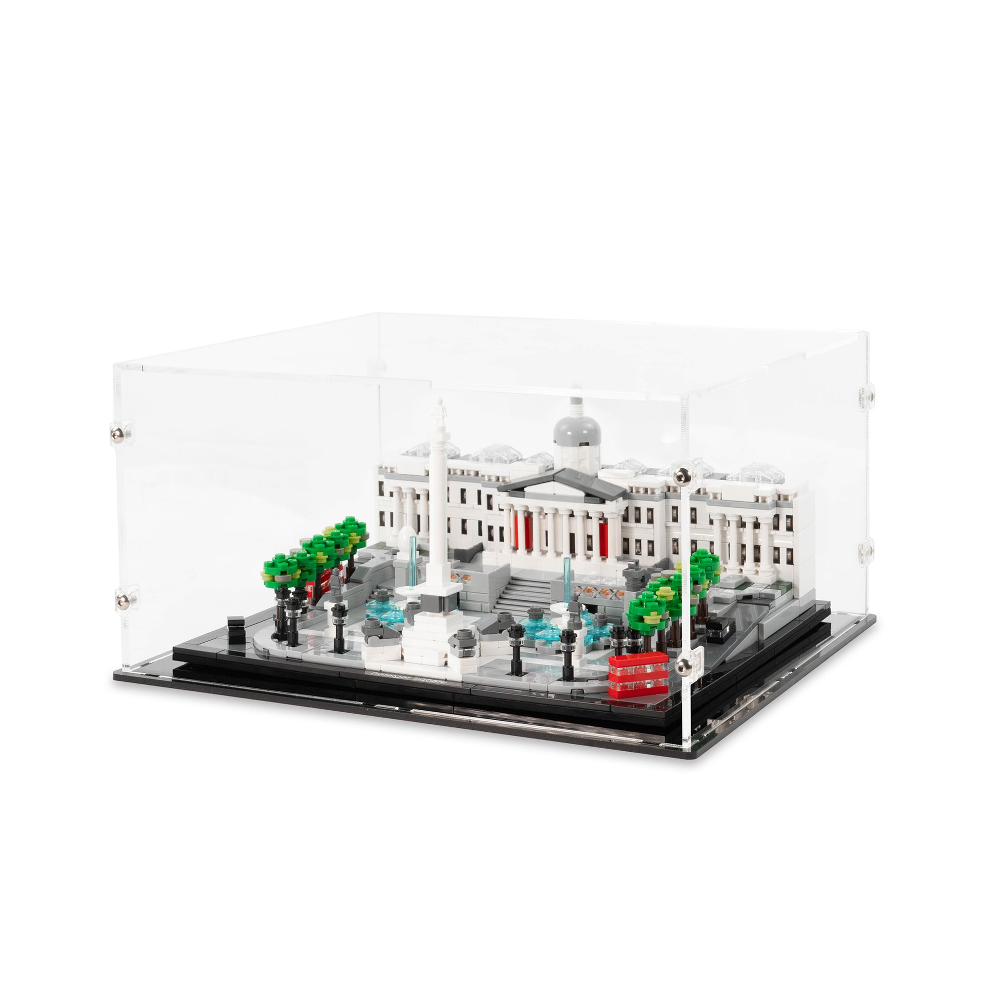 Angled top view of LEGO 21045 Trafalgar Square Display Case.
