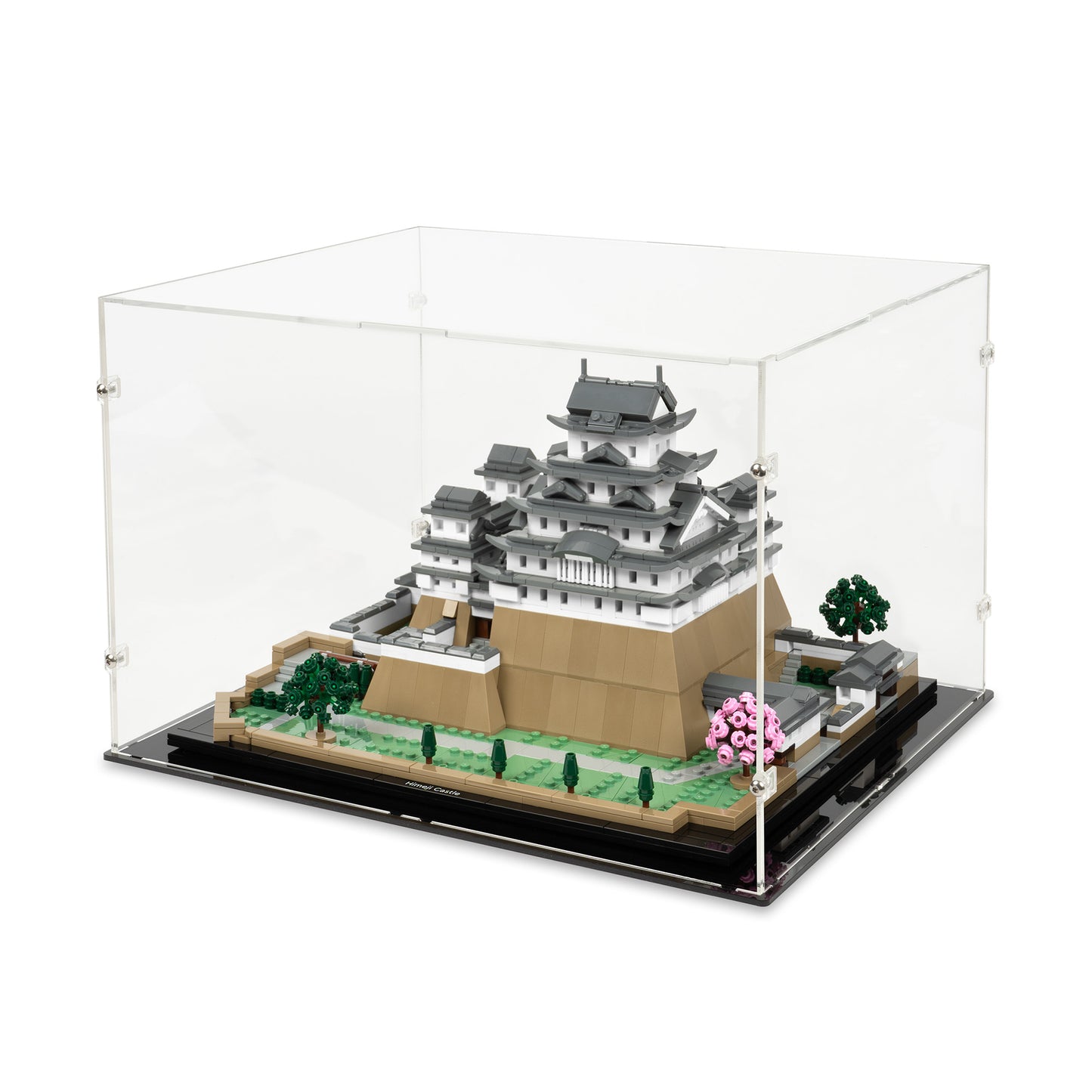 Angled top view of LEGO 21060 Himeji Castle Display Case.