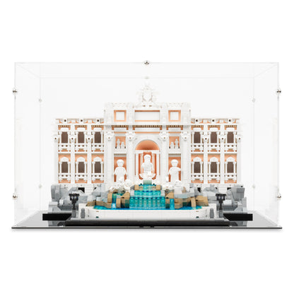 Front view of LEGO 21062 Trevi Fountain Display Case.