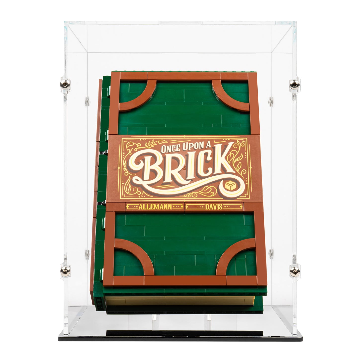 Front view of LEGO 21315 Pop-Up Book Closed Display Case.