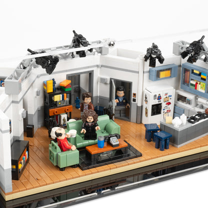 Fitting detail view of LEGO 21328 Seinfeld Display Case.