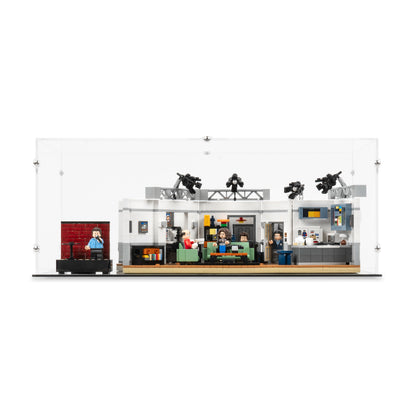 Front view of LEGO 21328 Seinfeld Display Case.