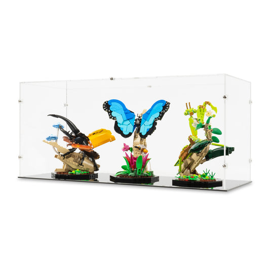 Angled view of LEGO 21342 The Insect Collection Display Case.