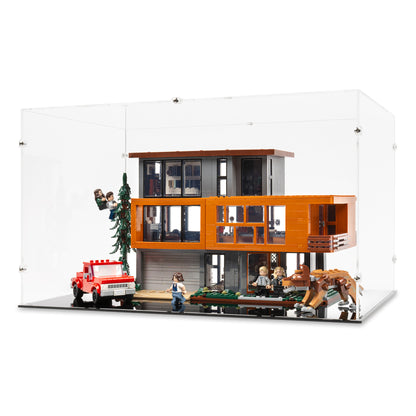 Angled view of LEGO 21354 Twilight The Cullen House Display Case.