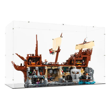 Angled view of LEGO 21363 The Goonies Display Case.