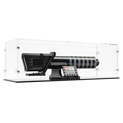 Angled view of LEGO 40917 The Darksaber Display Case.
