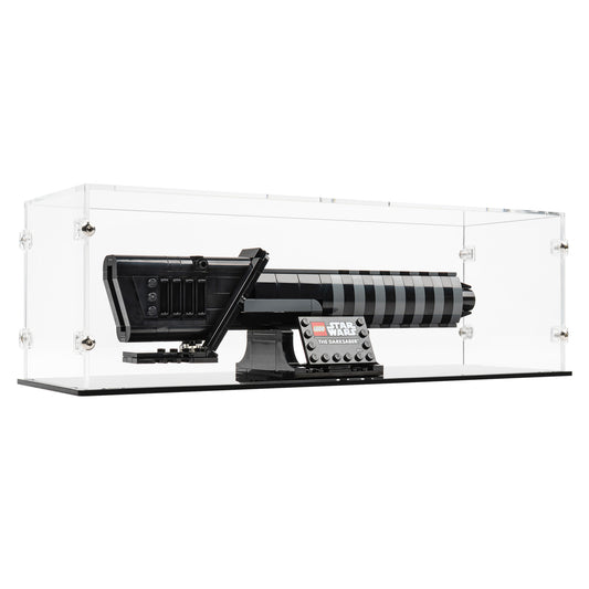 Angled view of LEGO 40917 The Darksaber Display Case.