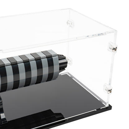 Right fitting detail view of LEGO 40917 The Darksaber Display Case.