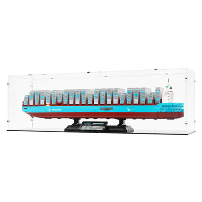 Angled view of LEGO 40955 Maersk Dual-Fuel Container Vessel Display Case.