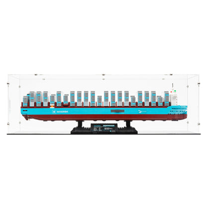 Front view of LEGO 40955 Maersk Dual-Fuel Container Vessel Display Case.