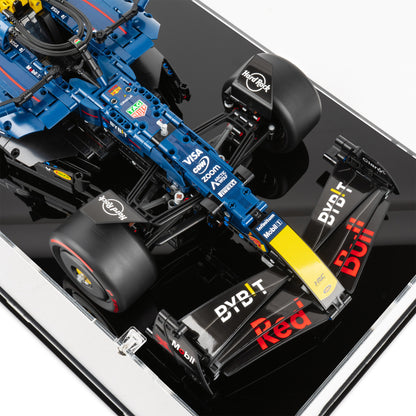Car detail view of LEGO 42206 Oracle Red Bull Racing RB20 F1 Car Display Case.