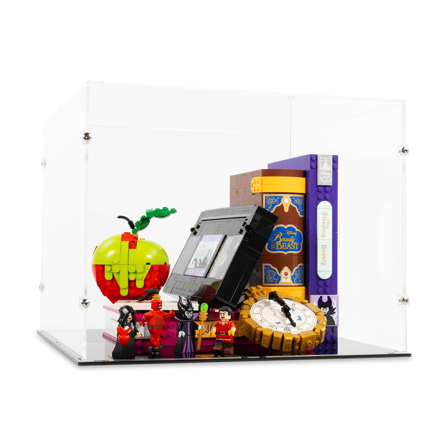 Angled view of LEGO 43227 Villain Icons Display Case.