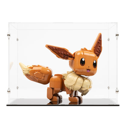 Front view of LEGO 72151 Eevee Display Case.