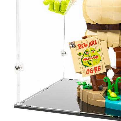 Bottom fitting detail view of LEGO 72423 Shrek, Donkey and Puss in Boots Display Case.