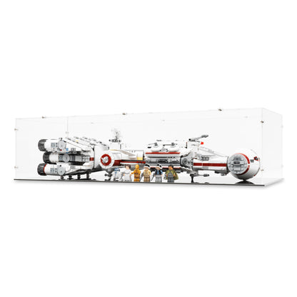 Angled view of LEGO 75244 Tantive IV Display Case.