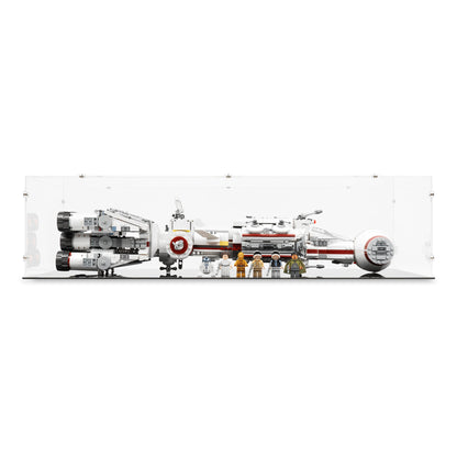 Front view of LEGO 75244 Tantive IV Display Case.